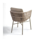 Sillón de comedor de exterior de aluminio y cuerda Santillana