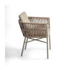 Sillón de comedor de exterior de aluminio y cuerda Santillana