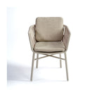 Sillón de comedor de exterior de aluminio y cuerda Santillana