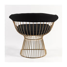 Sillón de metal rosado con cojín negro Benalmádena