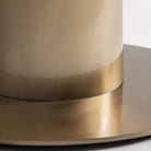 Mesa alta de acero y porcelánico Yegen 65 x 65 cm