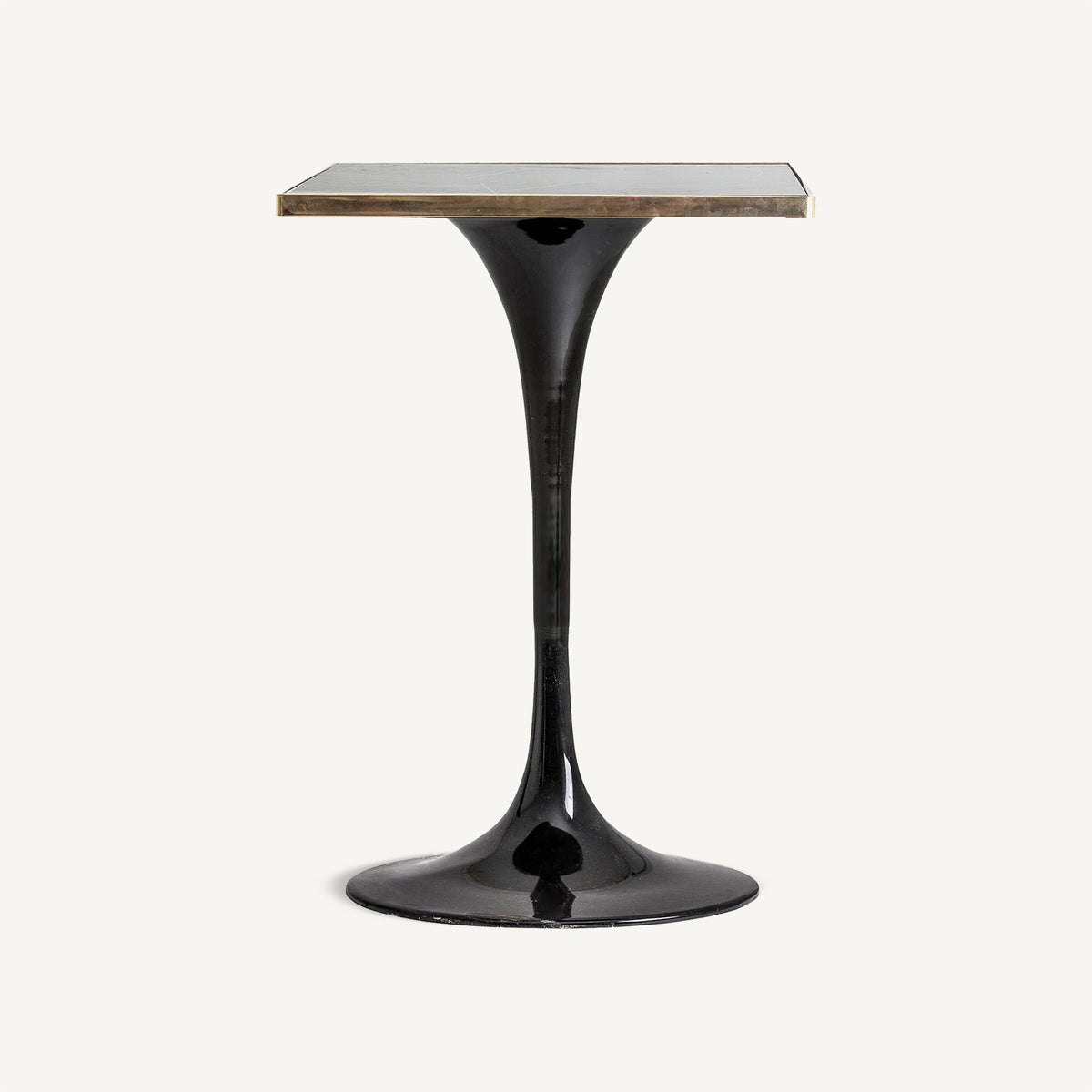 Mesa alta de bar de granito y acero negro Skikda