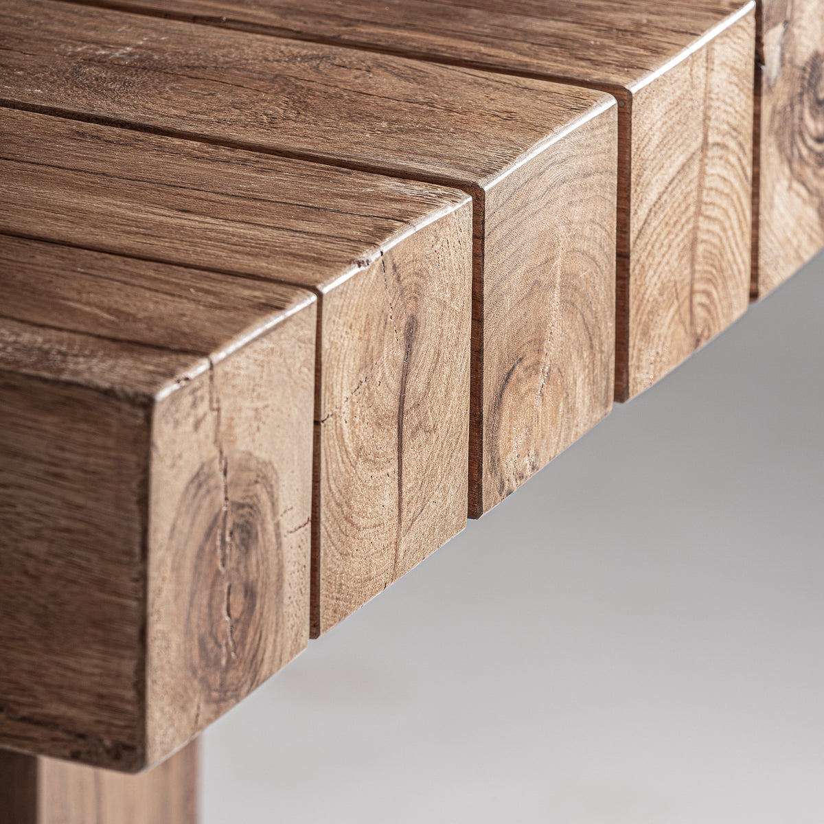 Mesa alta de comedor de madera recuperada Laujar
