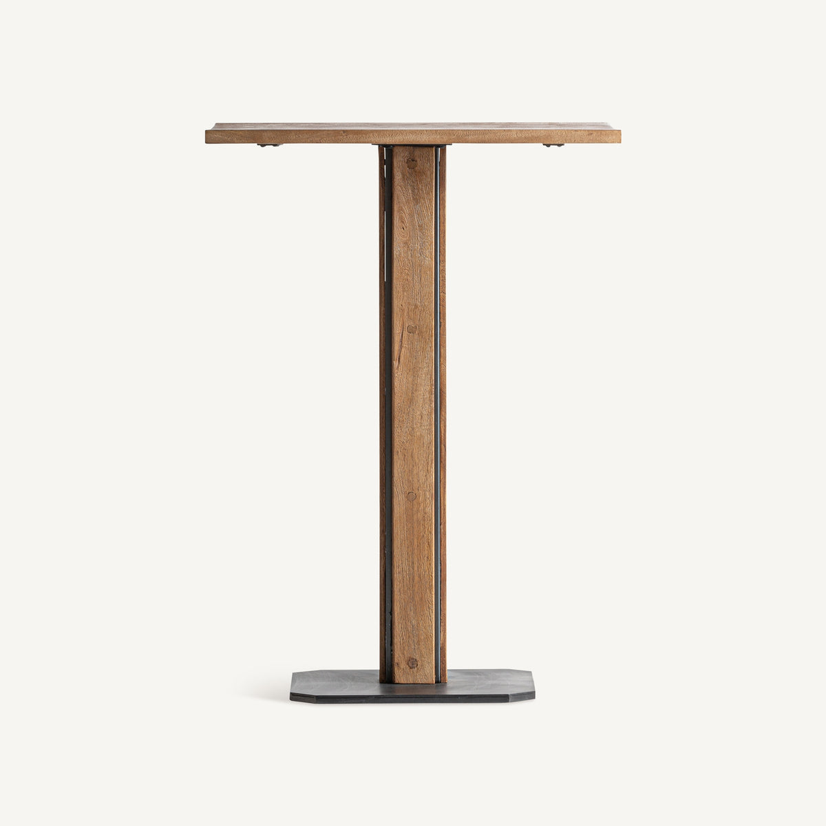 Mesa alta de mango e hierro Bérchules 75 x 75 cm