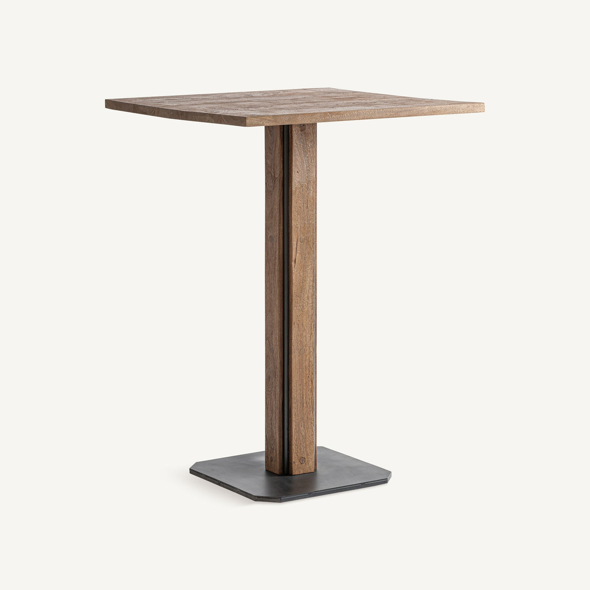 Mesa alta de mango e hierro Bérchules 75 x 75 cm