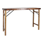 Mesa alta plegable de madera envejecida Alfredo