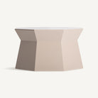 Mesa auxiliar baja de madera DM crema Azucena