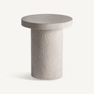 Mesa auxiliar de cemento Sorbas blanco roto