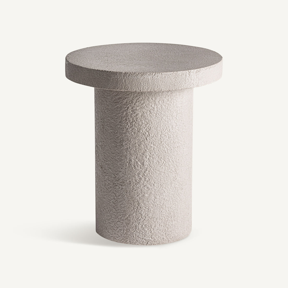 Mesa auxiliar de cemento Sorbas blanco roto