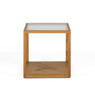 Mesa auxiliar de cristal y madera Piedade