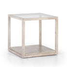Mesa auxiliar de cristal y madera Piedade