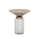 Mesa auxiliar de cristal y metal Adra