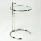 Mesa auxiliar de cristal y metal cromado Spetses