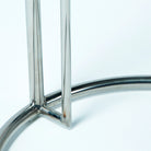 Mesa auxiliar de cristal y metal cromado Spetses
