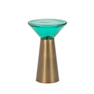 Mesa auxiliar de cristal y metal Javea