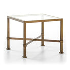 Mesa auxiliar de cristal y metal Llafranc