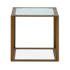 Mesa auxiliar de cristal y metal Oria