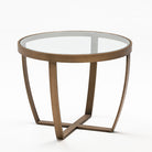 Mesa auxiliar de cristal y metal Sama