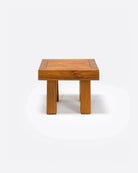 Mesa auxiliar de exterior de teca reciclada Strauss