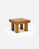 Mesa auxiliar de exterior de teca reciclada Strauss