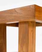 Mesa auxiliar de exterior de teca reciclada Strauss