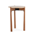 Mesa auxiliar de madera de abedul y mármol Garraf