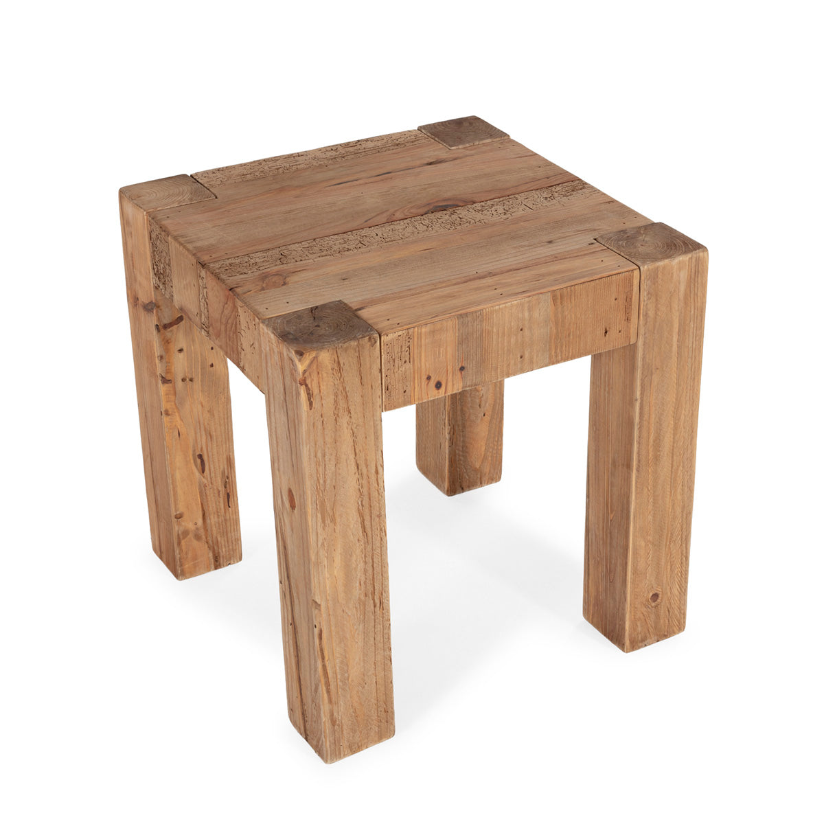 Mesa auxiliar de madera de pino recuperado Manfredonia