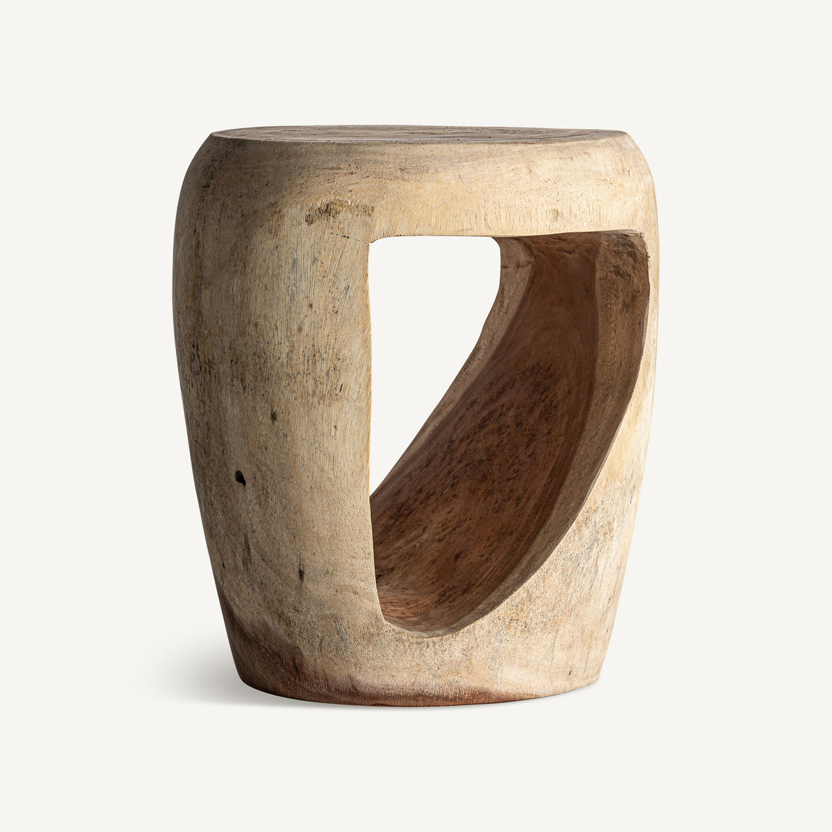 Mesa auxiliar de madera de suar Junco