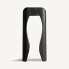 Mesa auxiliar de madera de suar negra Bejaia alta