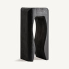 Mesa auxiliar de madera de suar negra Bejaia alta