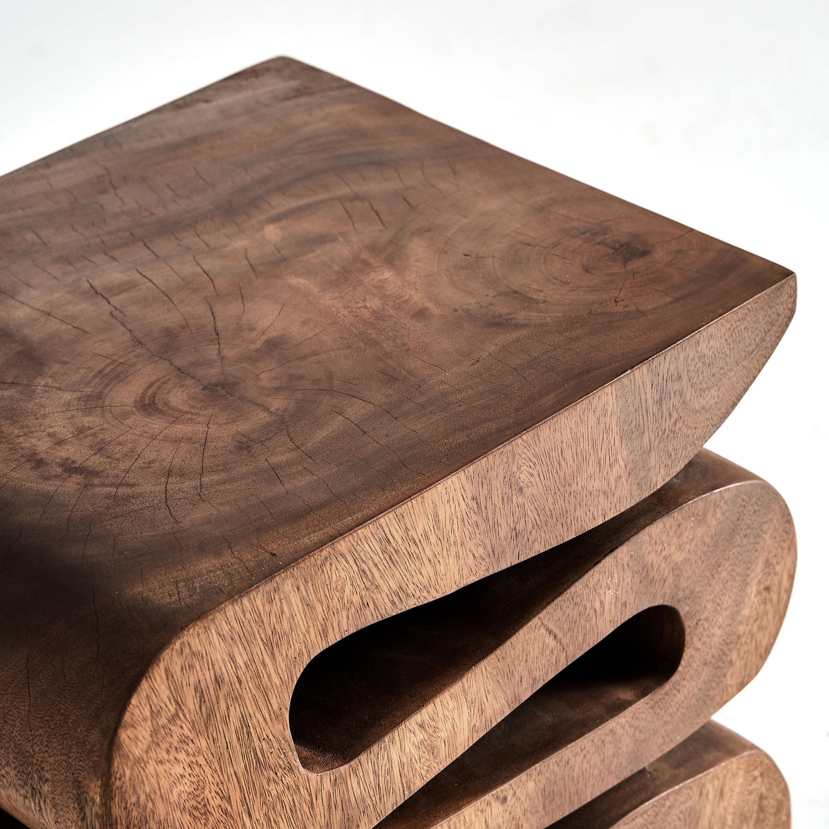 Mesa auxiliar de madera de suar Taghazout