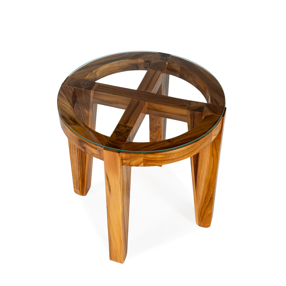 Mesa auxiliar de madera de teca Adelfas