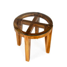 Mesa auxiliar de madera de teca Adelfas