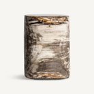 Mesa auxiliar de madera petrificada Carrizo alta