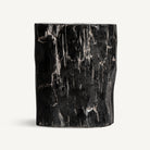 Mesa auxiliar de madera petrificada Carrizo baja