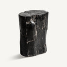 Mesa auxiliar de madera petrificada Carrizo baja