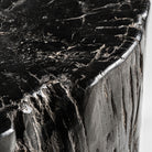 Mesa auxiliar de madera petrificada Carrizo baja