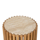 Mesa auxiliar de madera y mármol Amorgos