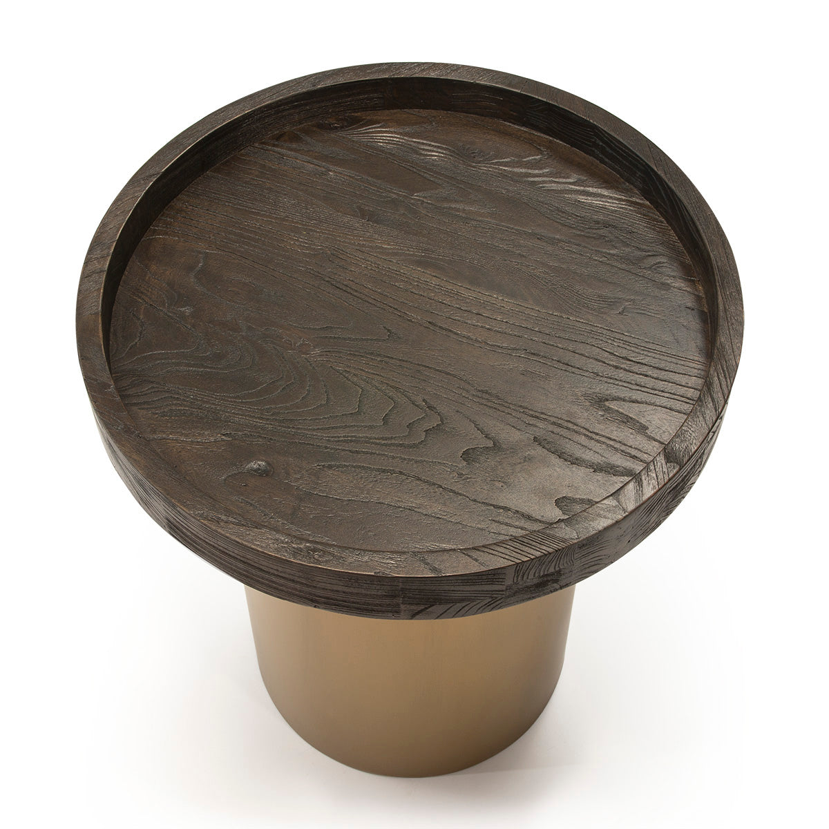Mesa auxiliar de madera y metal Elba