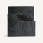 Mesa auxiliar de mango negro Tejo baja