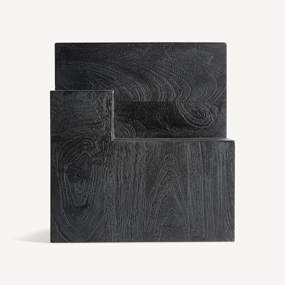 Mesa auxiliar de mango negro Tejo baja