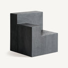 Mesa auxiliar de mango negro Tejo baja