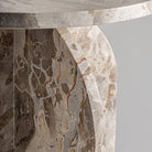 Mesa auxiliar de mármol beige Azahar