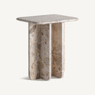 Mesa auxiliar de mármol beige Kerkennah