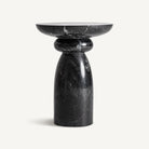 Mesa auxiliar de mármol negro Albahaca