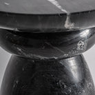 Mesa auxiliar de mármol negro Albahaca