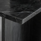 Mesa auxiliar de mármol negro Narciso grande