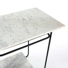 Mesa auxiliar de mármol y metal Acharnes