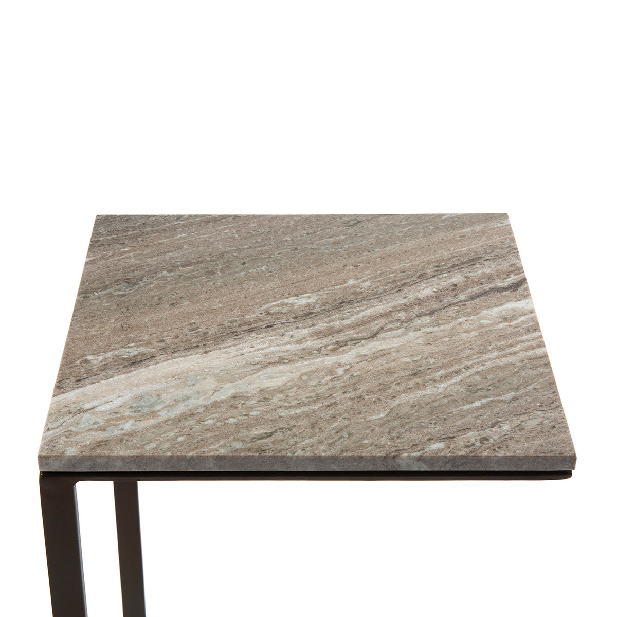 Mesa auxiliar de mármol y metal Kalamaria