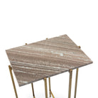 Mesa auxiliar de mármol y metal Rozzano